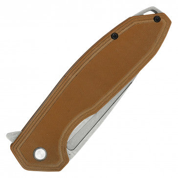 Buckshot Tan Handle D2 Steel Pocket Knife