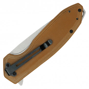 Buckshot Tan Handle D2 Steel Pocket Knife