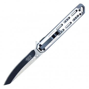 Wartech Slim Line Rainbow Accent Chrome Handle Pocket Knife