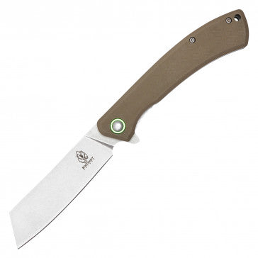 Buckshot D2 Steel Blade Tan Handle Pocket Knife
