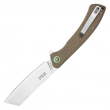 Buckshot D2 Steel Blade Tan Handle Pocket Knife