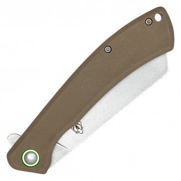 Buckshot D2 Steel Blade Tan Handle Pocket Knife