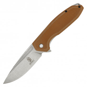 Buckshot Tan Handle D2 Steel Pocket Knife