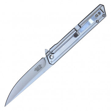 Wartech Silver Handle Silver Blade Pocket Knife