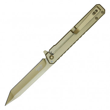 Wartech Black Handle Gold Blade Pocket Knife