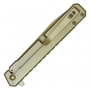 Wartech Black Handle Gold Blade Pocket Knife
