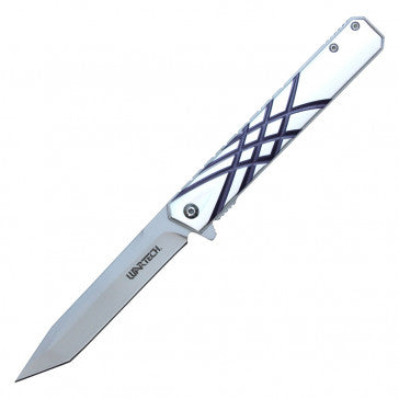 Wartech Slim Line Silver Handle Pocket Knife