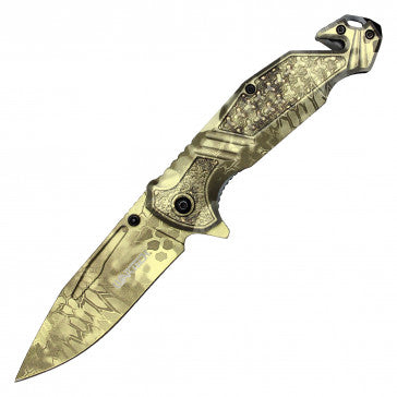 Wartech Golden Dragon Scale Pocket Knife