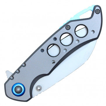 Wartech Perforated Handle - Blue Accents Pocket Knife