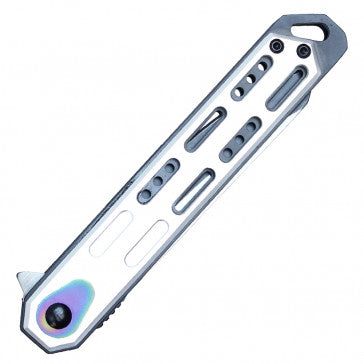 Wartech Slim Line Rainbow Accent Chrome Handle Pocket Knife