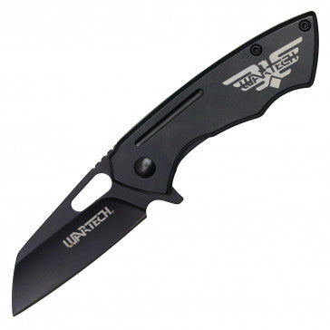 Wartech Black Handle with Black Blade Pocket Knife