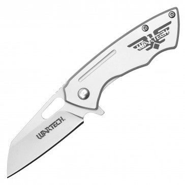 Wartech Shortie Silver on Silver Pocket Knife