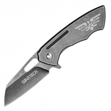 Wartech Stone Wash Blade and Handle Pocket Knife
