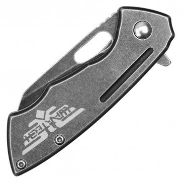 Wartech Stone Wash Blade and Handle Pocket Knife